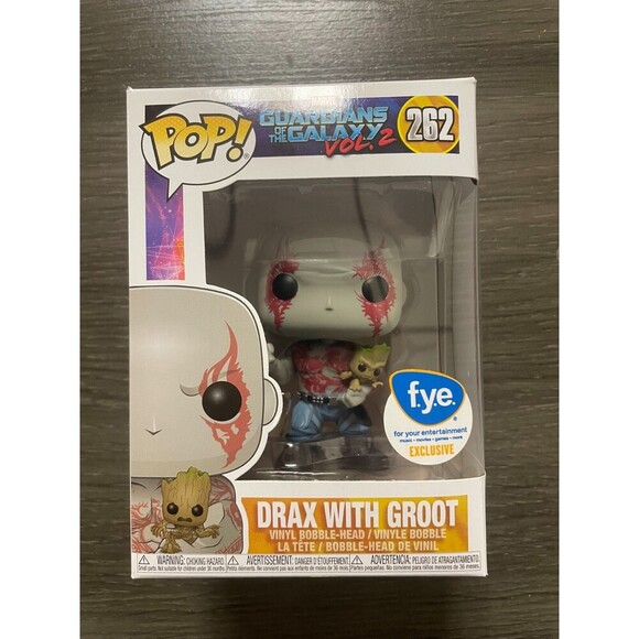 Funko Pop! Vinyl: Marvel - Drax (Holding Groot) - FYE (Exclusive) #262 - Picture 1 of 6
